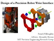 Design of a Precision Robot Wrist Interface