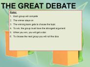 THE GREAT DEBATE