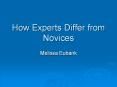 How Experts Differ from Novices PowerPoint PPT Presentation