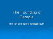 The Founding of Georgia