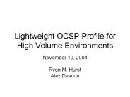 Lightweight OCSP Profile for High Volume Environments