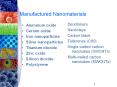 Manufactured Nanomaterials PowerPoint PPT Presentation