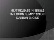 HEAT RELEASE in single injection compression ignition engine