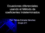 Ecuaciones diferenciales usando el M