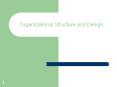 Organizational Structure and Design PowerPoint PPT Presentation