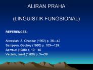ALIRAN PRAHA (LINGUISTIK FUNGSIONAL)