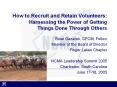 How to Recruit and Retain Volunteers: Harnessing the Power of Getting Things Done Through Others PowerPoint PPT Presentation