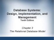 Database Systems: Design, Implementation, and Management Tenth Edition