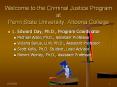 Welcome to the Criminal Justice Program at Penn State University, Altoona College PowerPoint PPT Presentation