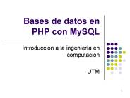 Bases de datos en PHP con MySQL