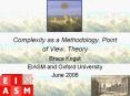 Complexity as a Methodology, Point of View, Theory PowerPoint PPT Presentation