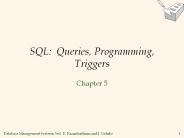 SQL: Queries, Programming, Triggers