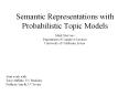 Semantic Representations with Probabilistic Topic Models PowerPoint PPT Presentation