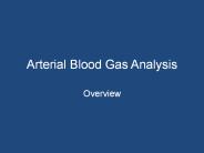 Arterial Blood Gas Analysis