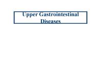 Upper Gastrointestinal Diseases