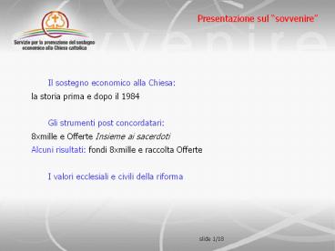 Presentazione sul 