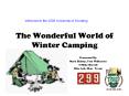The Wonderful World of Winter Camping PowerPoint PPT Presentation