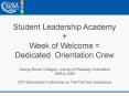 Student Leadership Academy PowerPoint PPT Presentation