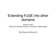 Extending FuGE into other domains