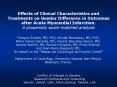Effects of Clinical Characteristics and Treatments on Gender Difference in Outcomes after Acute Myocardial Infarction. PowerPoint PPT Presentation