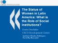 The Status of Women in Latin America: What is the Role of Social Institutions? PowerPoint PPT Presentation