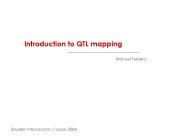 Introduction to QTL mapping