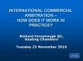 INTERNATIONAL COMMERCIAL ARBITRATION  PowerPoint PPT Presentation