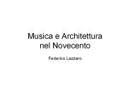 Musica e Architettura nel Novecento