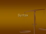 Syntax