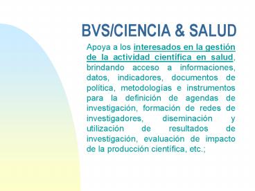 BVS/CIENCIA