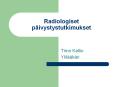 Radiologiset p