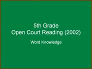 5th Grade Open Court Reading (2002)