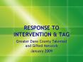 RESPONSE TO INTERVENTION PowerPoint PPT Presentation