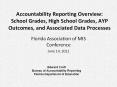 Accountability Reporting Overview: School Grades, High School Grades, AYP Outcomes, and Associated Data Processes PowerPoint PPT Presentation