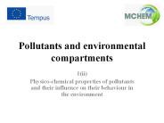 Pollutants and environmental compartments