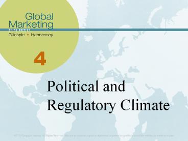 Political and Regulatory Climate