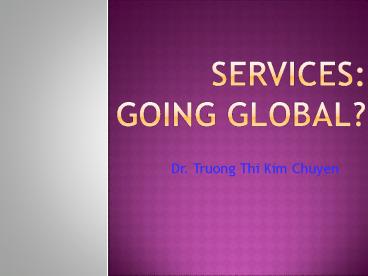 Services: going Global?