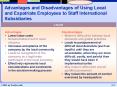 Advantages and Disadvantages of Using Local and Expatriate Employees to Staff International Subsidiaries PowerPoint PPT Presentation