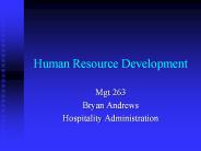 Human Resource Development