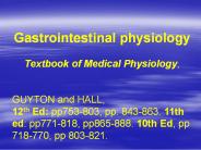 Gastrointestinal physiology