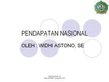 PENDAPATAN NASIONAL