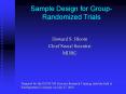 Sample Design for Group-Randomized Trials PowerPoint PPT Presentation