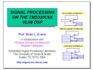 SIGNAL PROCESSING ON THE TMS320C6X VLIW DSP