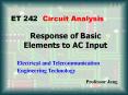 Response of Basic Elements to AC Input PowerPoint PPT Presentation