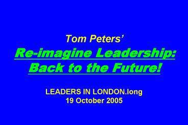 Tom Peters