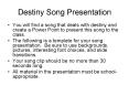 Destiny Song Presentation PowerPoint PPT Presentation