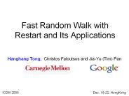 Fast Random Walk with Restart and Its Applications