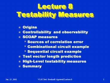 Lecture 8 Testability Measures