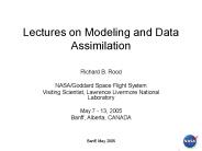 Lectures on Modeling and Data Assimilation