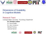 Dimensions of Scalability in Cognitive Models